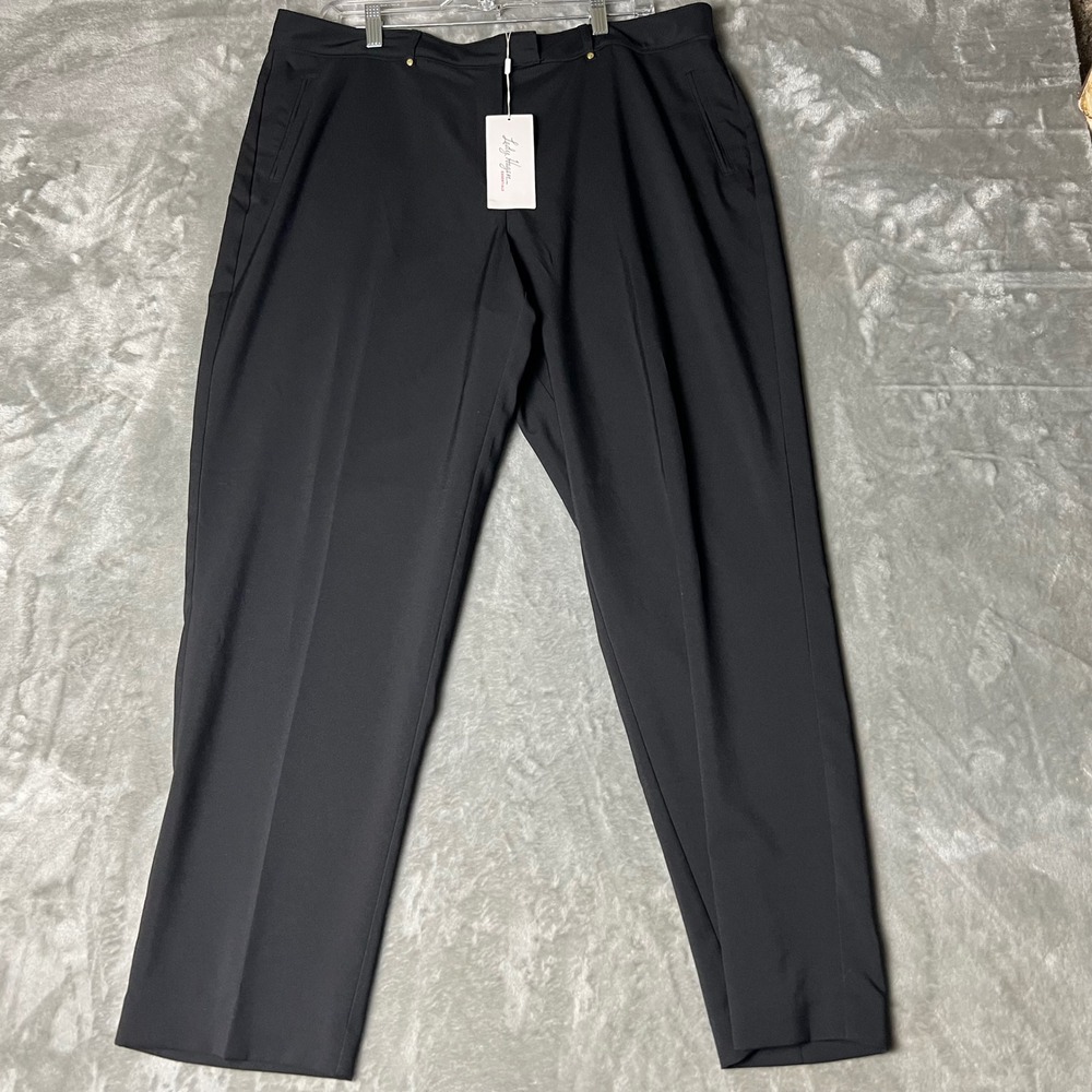 Lady Hagen Essentials Women's Black Pull On Pants Size 16 HydroDri Fabric Golf